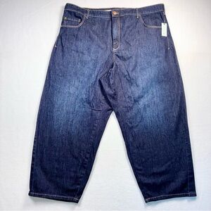 Anthropologie Pilcro Women Ankle/Crop Jeans Sz 18W Plus Dark Wash Wide Leg NWT